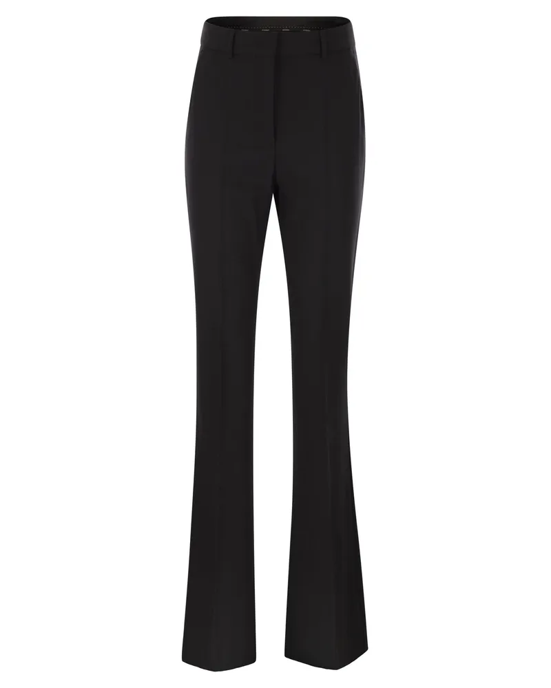 SPORTMAX Febe Taillierte Schlaghose Black