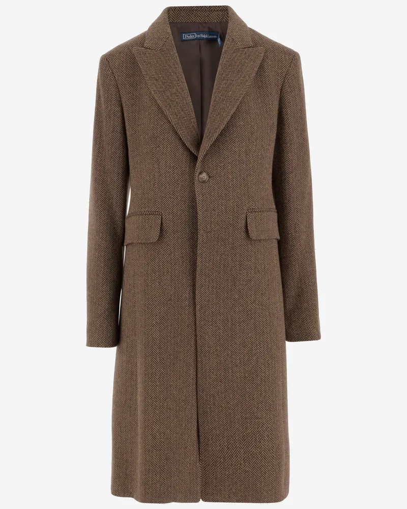 Ralph Lauren Wool Mischmantel Brown