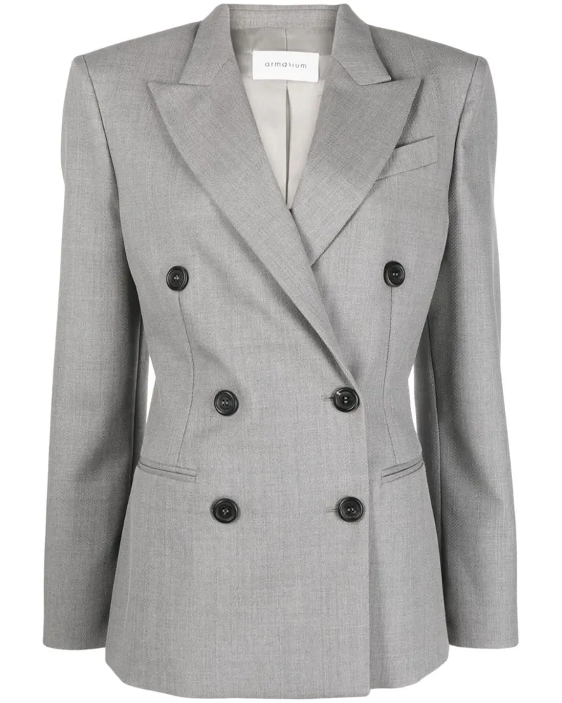 ARMARIUM doppelte Wolljacke mit Doppelbrust Grey