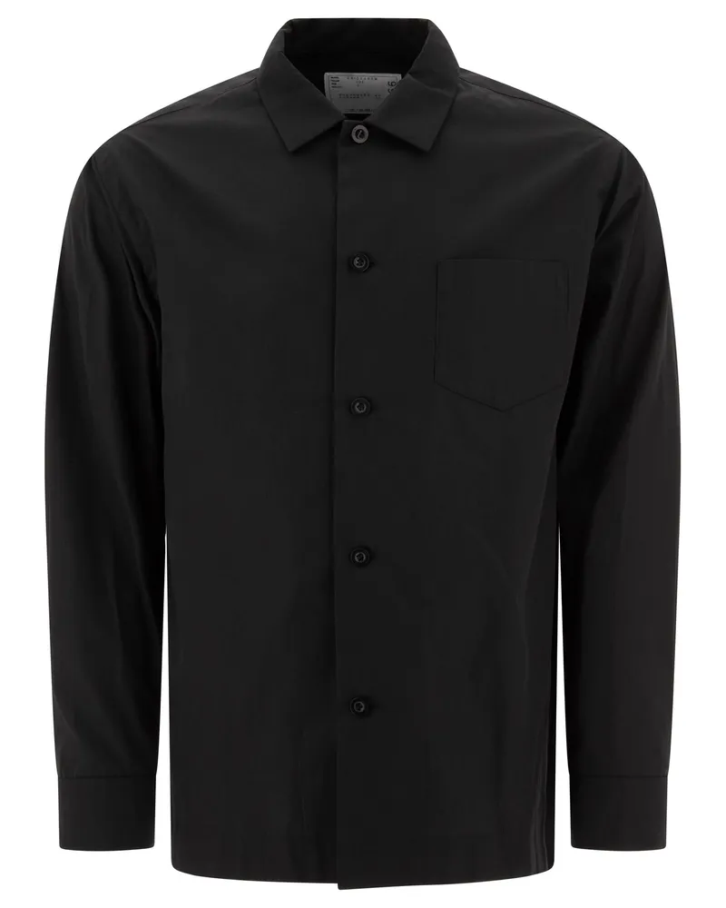 Sacai Hemd mit Tasche Black