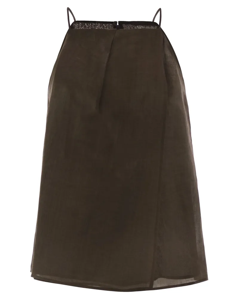 Max Mara Summer Ramie Gaze Top Brown