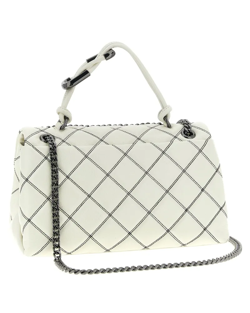 Marc Jacobs die bi -farbgestedte Dual -mittel -Umhängetasche White