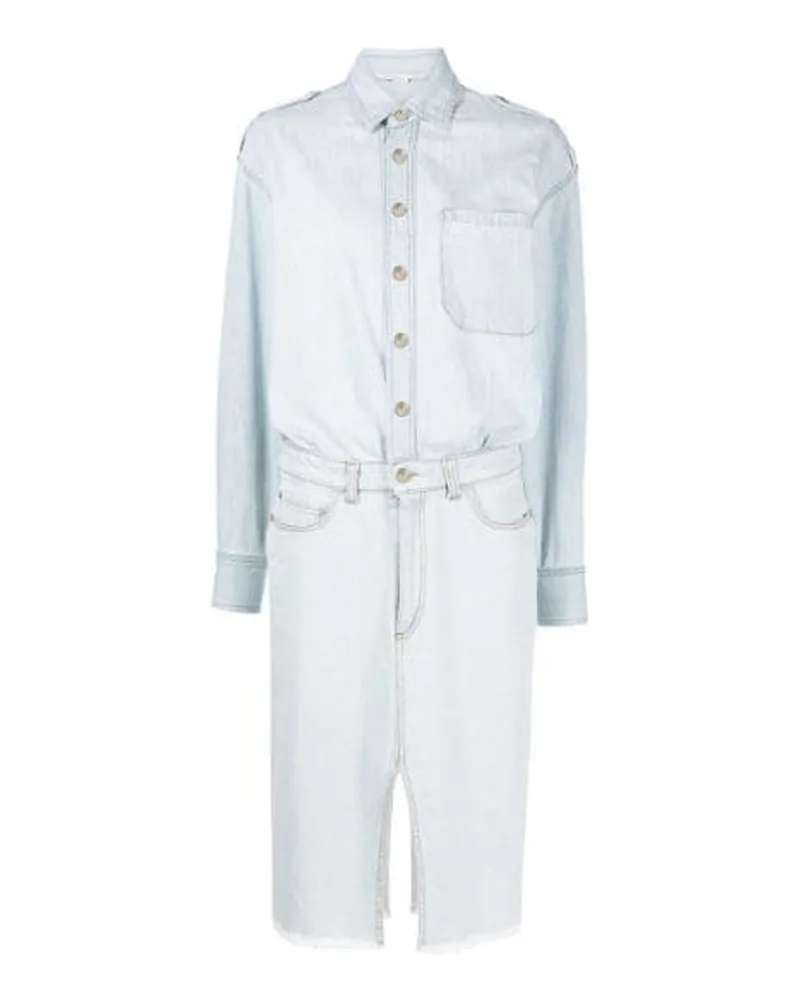 Stella McCartney Denim -Hemdkleid Blau