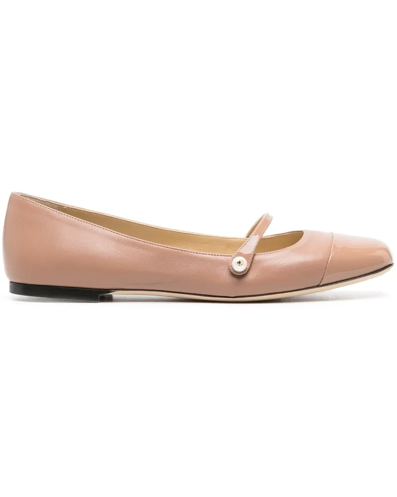 Jimmy Choo Elisa Patent Leder Ballette Powder