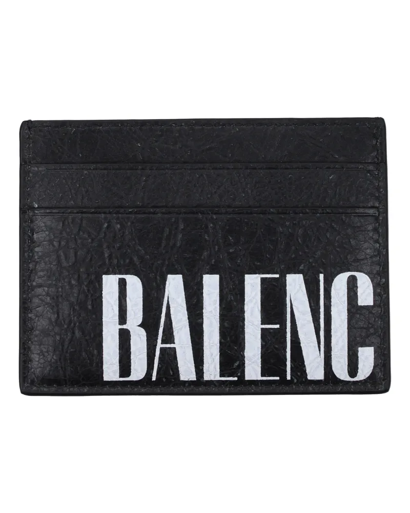 Balenciaga Herrens Dokumentenhalter aus Leder, Schwarz -
