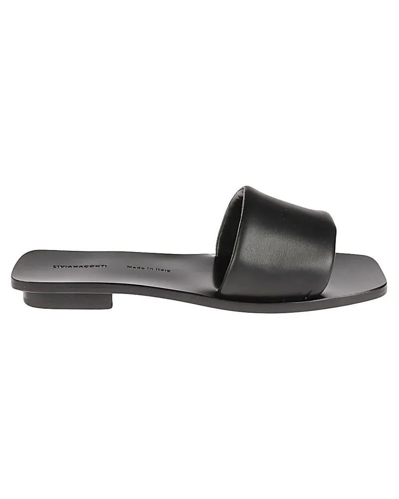 Liviana Conti niedrige Ledersandalen Black