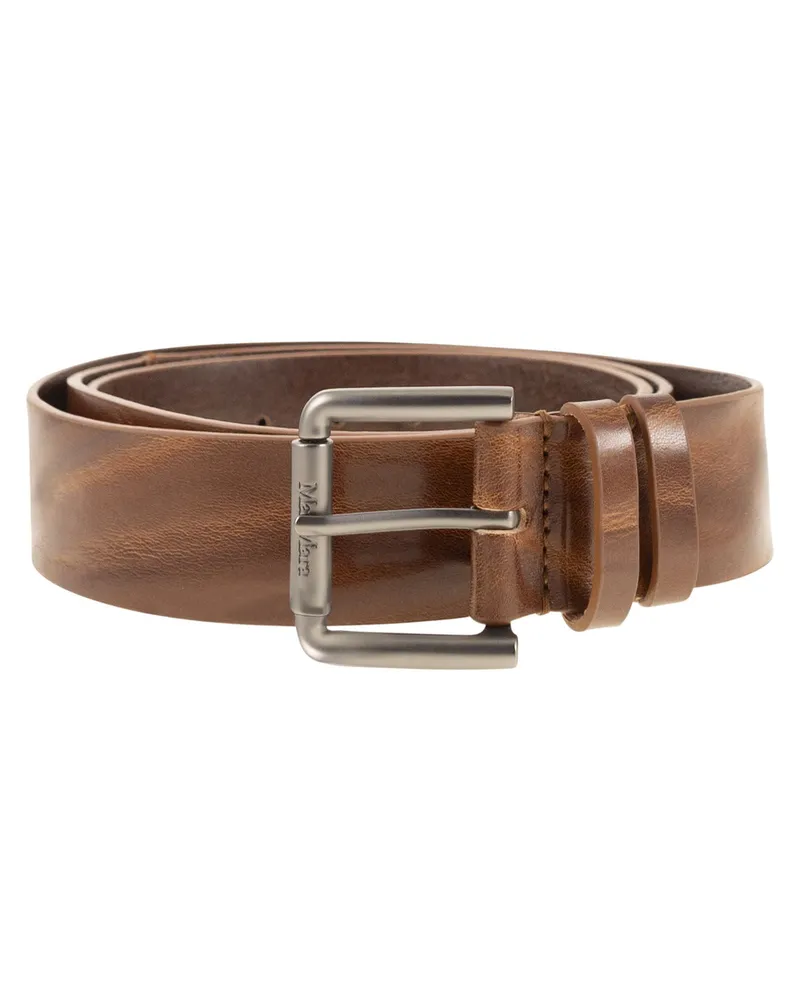 Max Mara Buckle40 Xlong Langer Ledergürtel Cognac