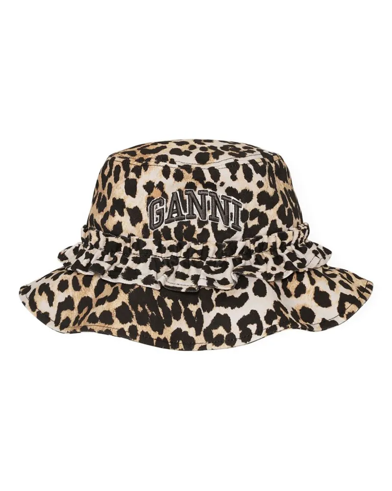 Ganni Canvas Bucket Hut Brown