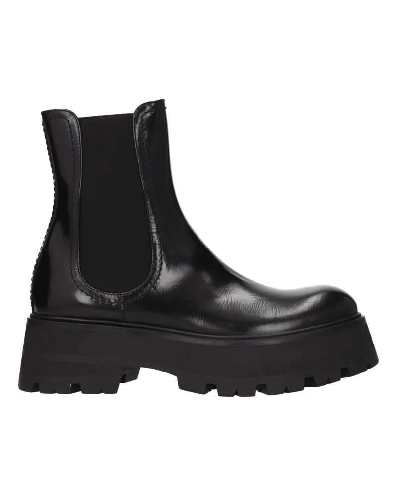 Alexander McQueen Frauen 's Lederstiefel schwarz/schwarz -