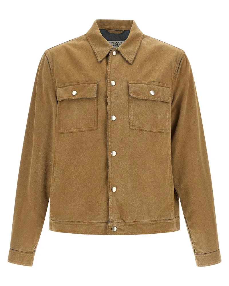 Maison Margiela Trucker“-Jacke Beige