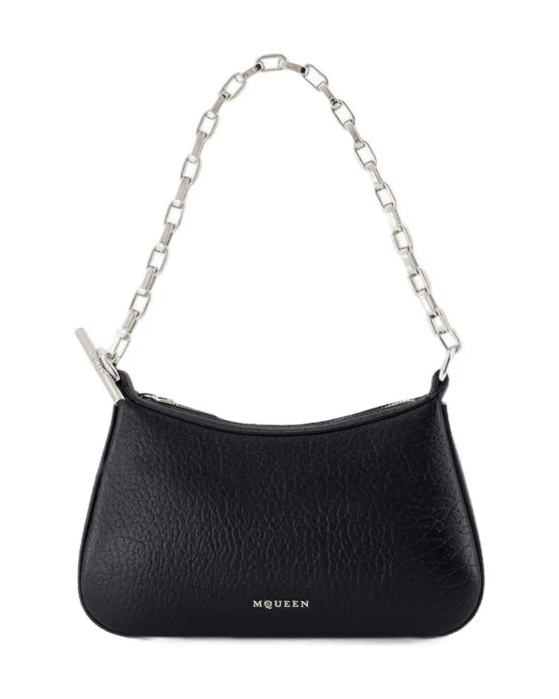 Alexander McQueen Mini Cross Bar Geldbörse Alexander Mc Queen Leder Schwarz Schwarz