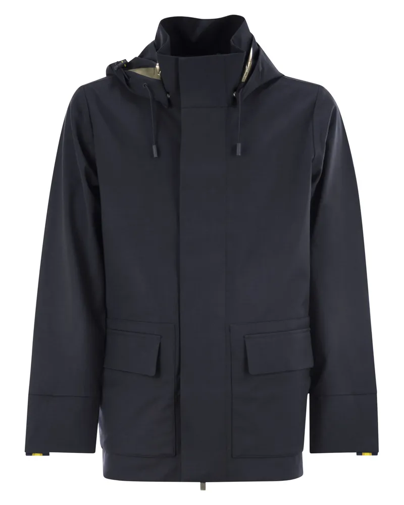 K-Way Erhal Tech Wolle Mischung Kapuze Blue
