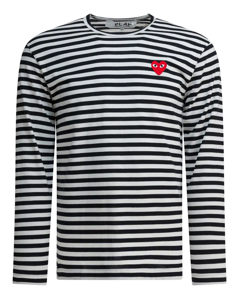 Comme des Garçons Baumwoll-T-Shirt mit Rundhalsausschnitt Black