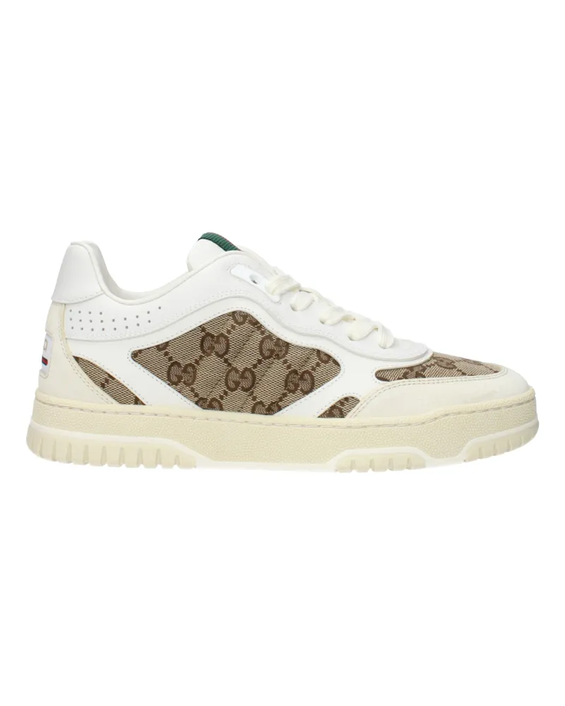 Gucci Re Web Sneakers Damen Stoff Beige/Weiß -