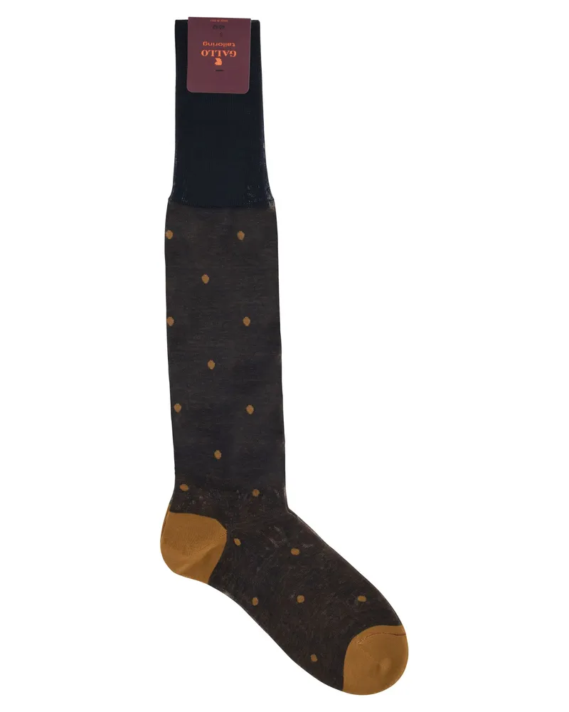 Gallo Polka Dot Baumwoll lange Socken Blau