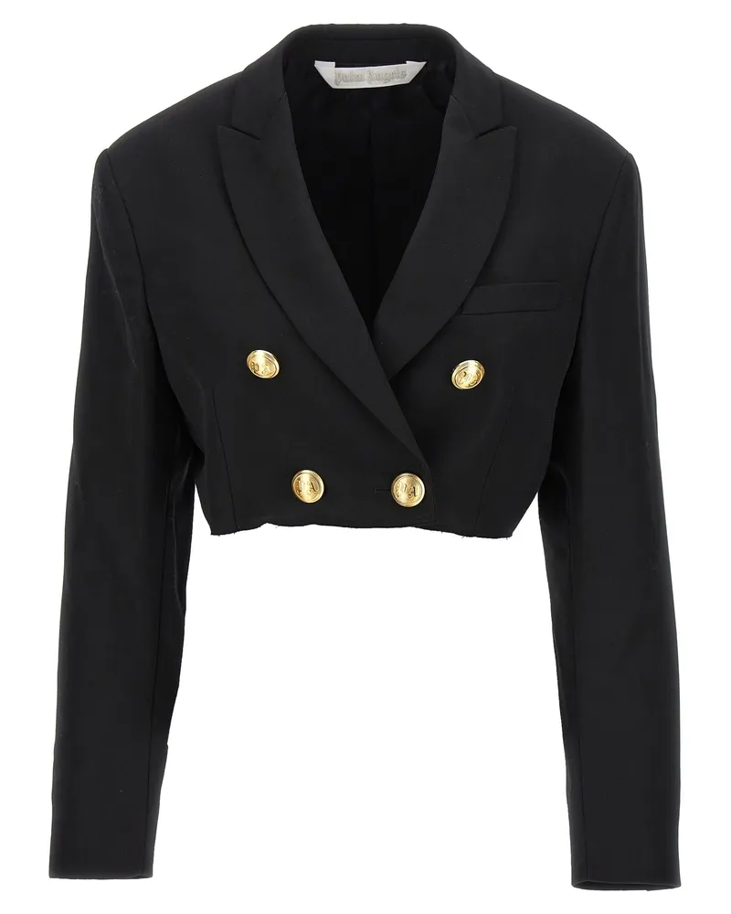 Palm Angels Cropped Blazer Black
