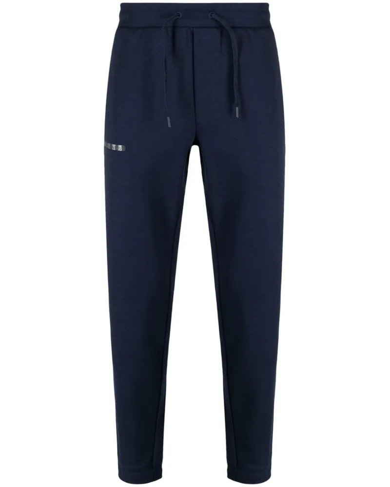 EA7 Logo Baumwollmischung Jogginghosen Blue
