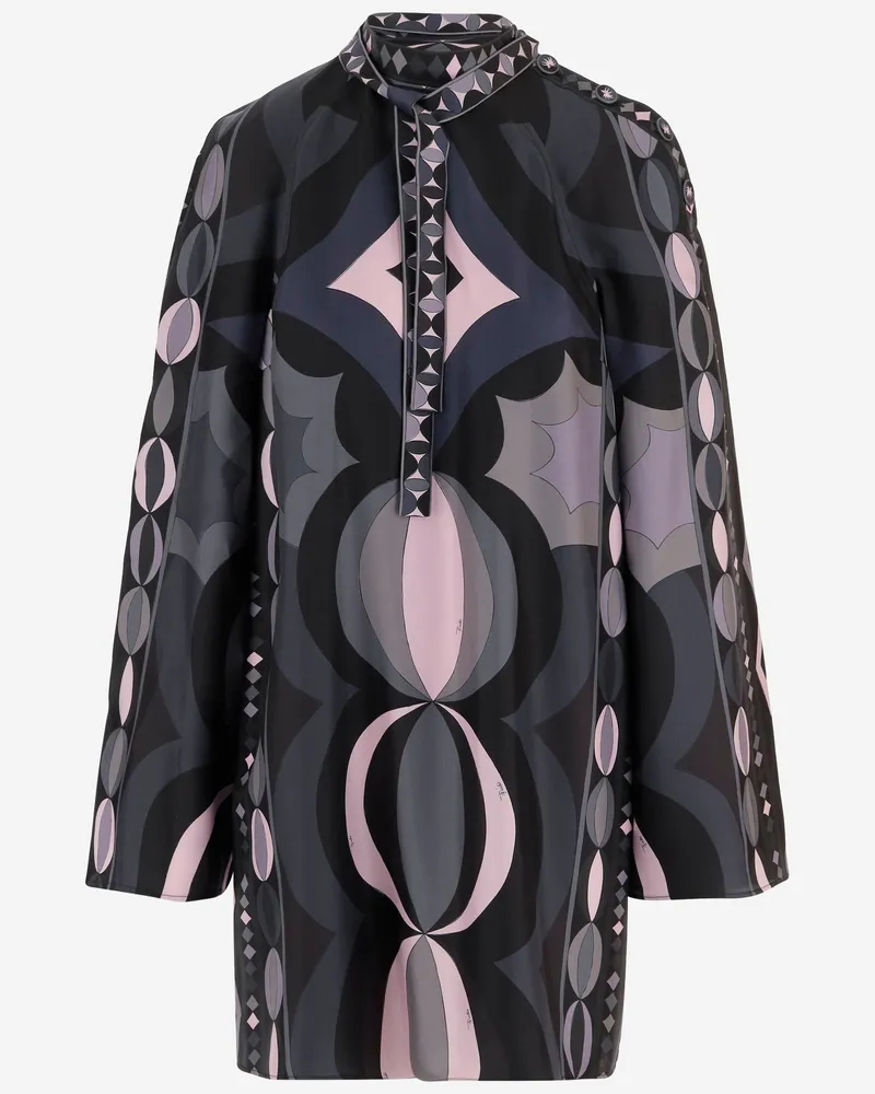 Emilio Pucci Seidenkleid mit geometrischem Druck Red