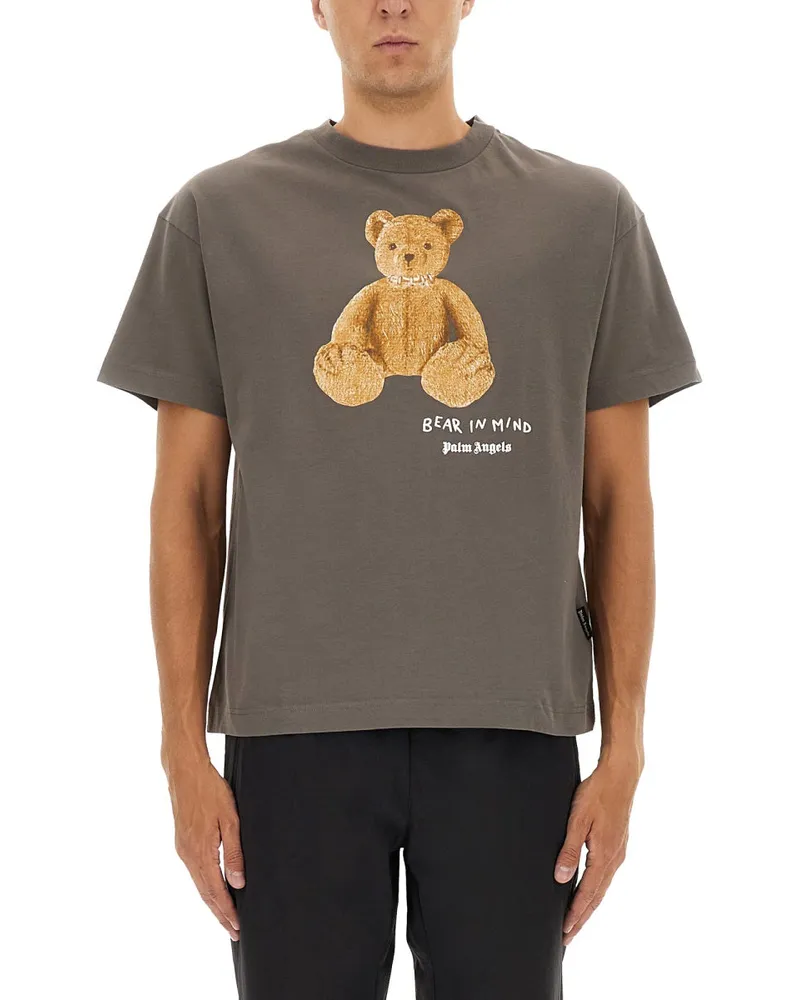 Palm Angels T -Shirt mit Druck Grey