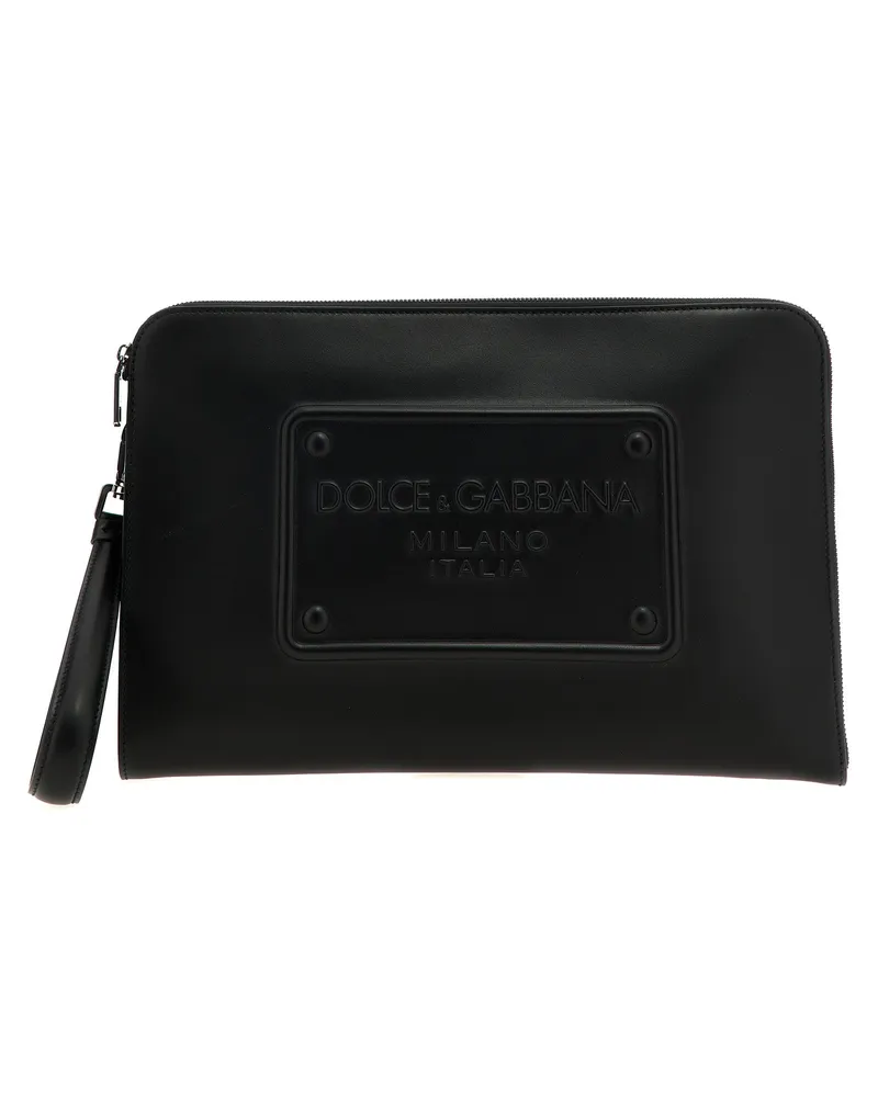 Dolce & Gabbana Large Plaque -Beutel Black