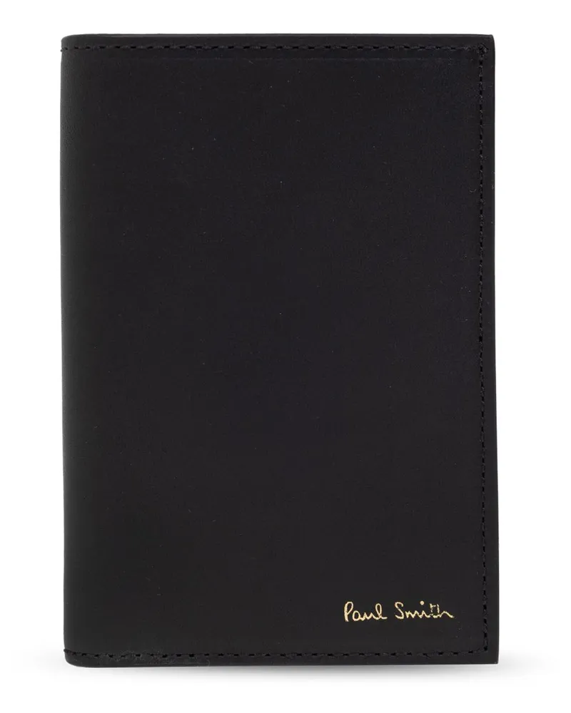 Paul Smith Signature Stripe Leder Brieftasche Black