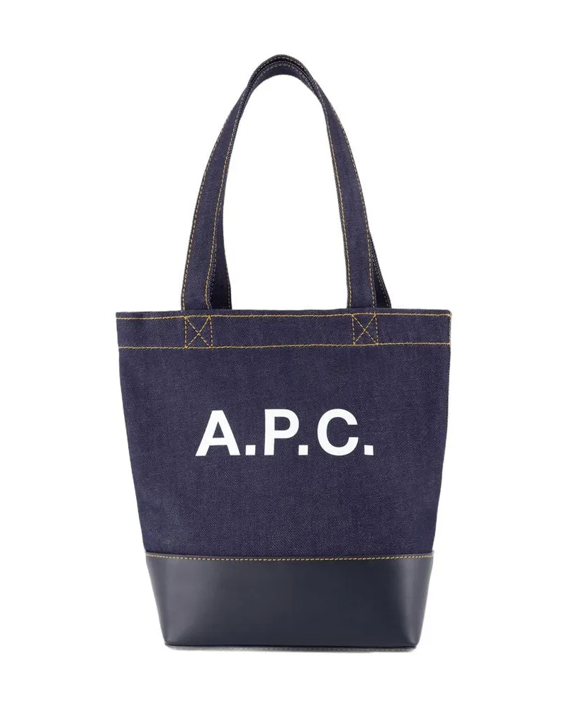 A.P.C. TOTE AXEL Small  Baumwollblau Blau