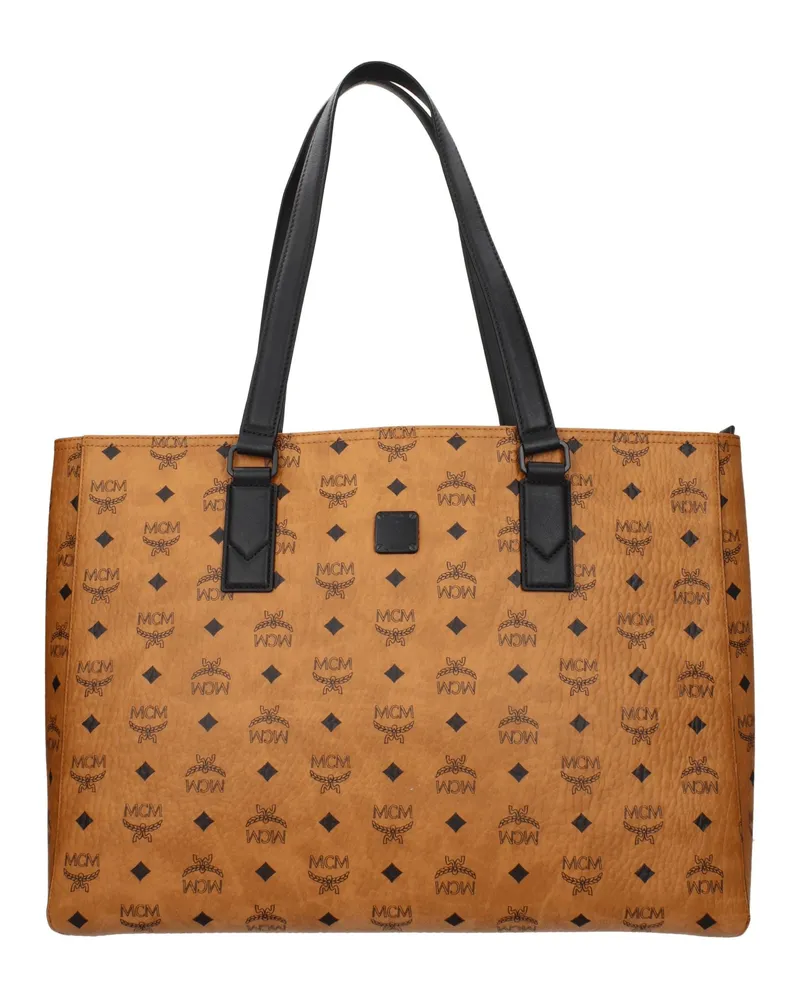 MCM Frauen's Umhängetasche aus braunem/schwarzem Leder -