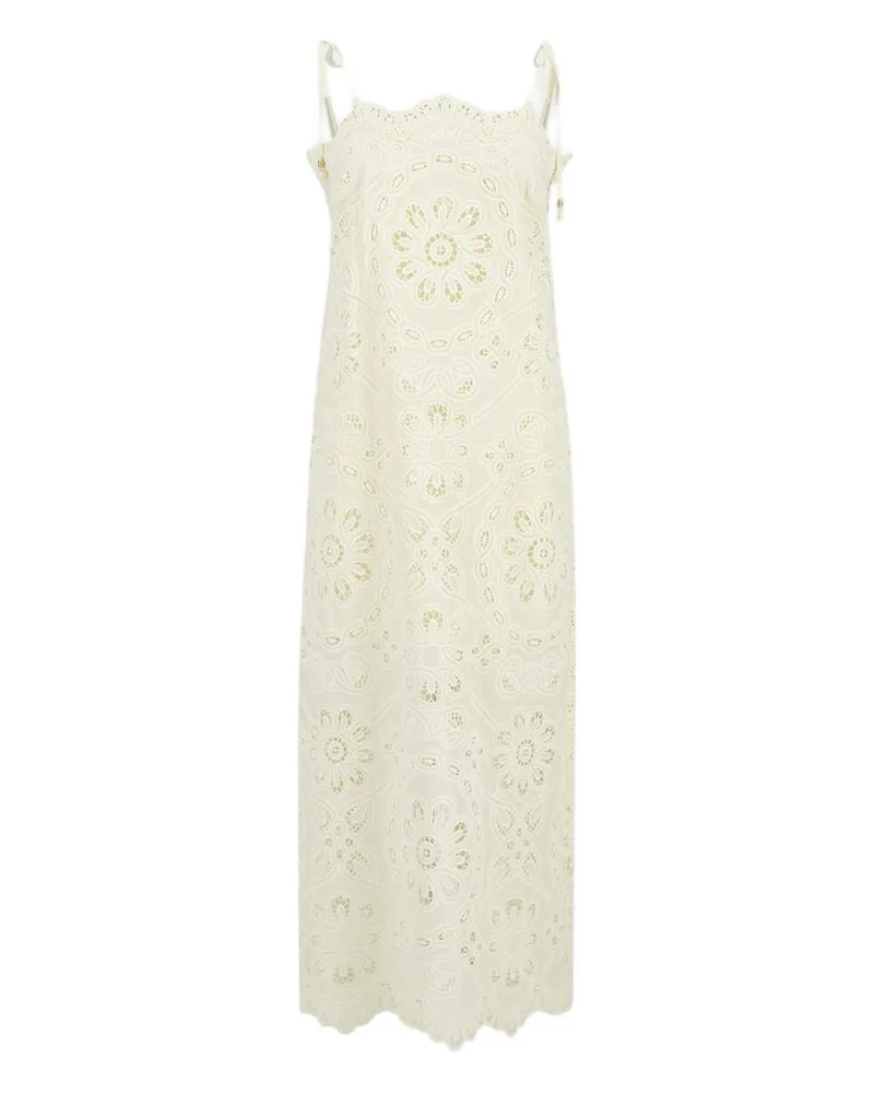 Zimmermann Rhiannon gesticktes Kleid Ivory