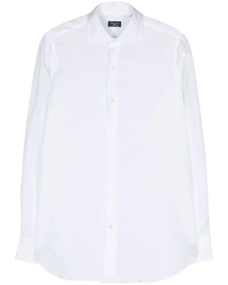 Finamore 1925 Baumwoll- und Leinenmischhemd White