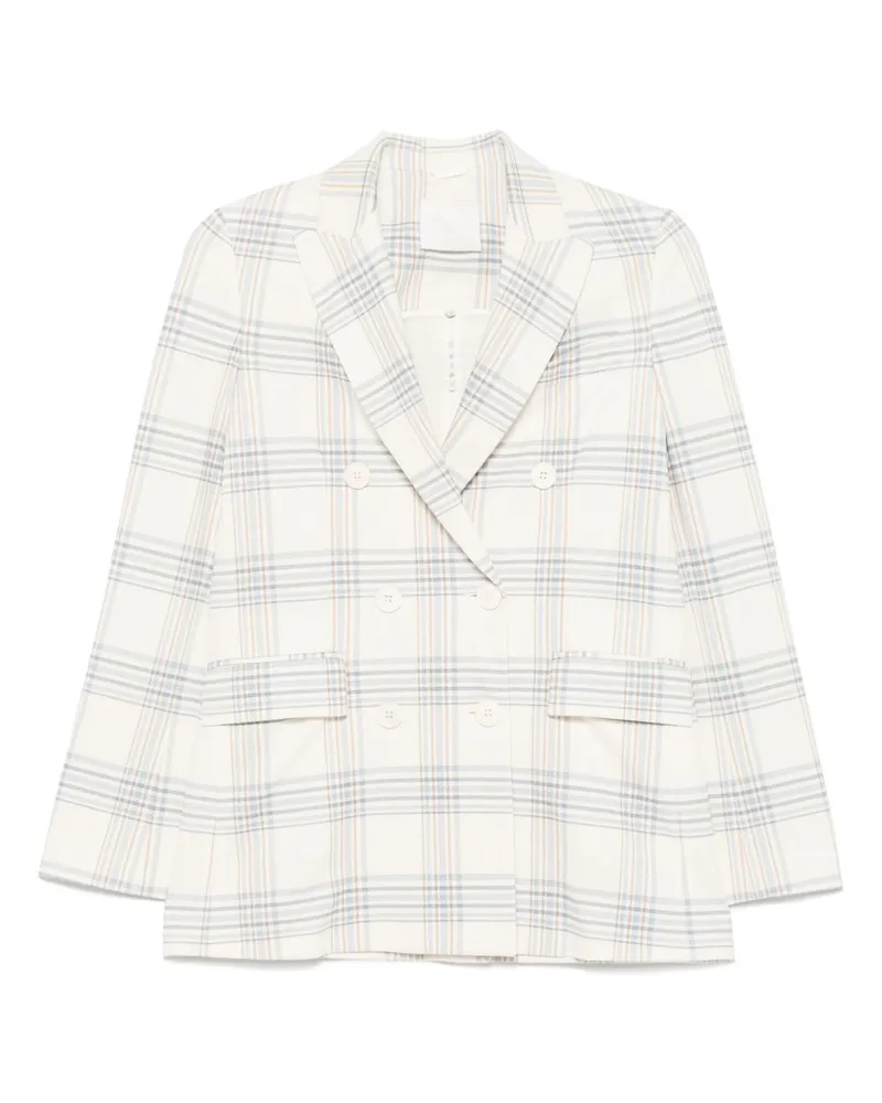 CIRCOLO 1901 Cotton Double Breasted Jacke Clear