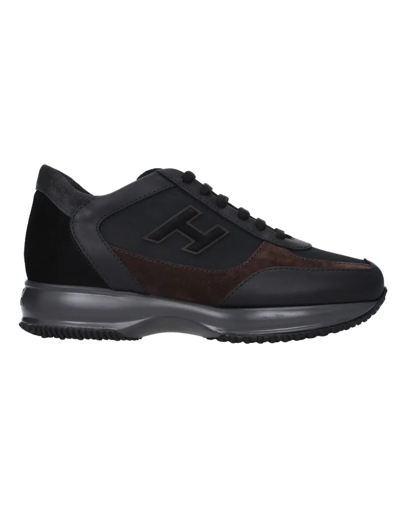 Hogan Interactive Sneakers Herrens Stoff Schwarz/Braun -