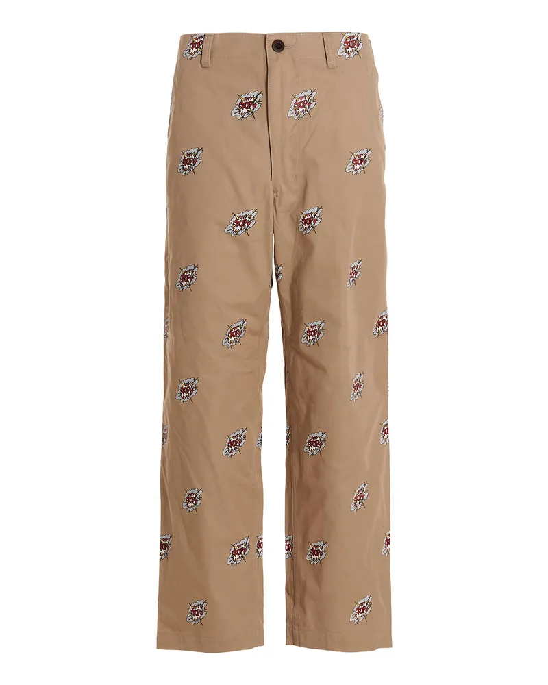 Junya Watanabe Pop Roy Lichtenstein' Hosen Beige