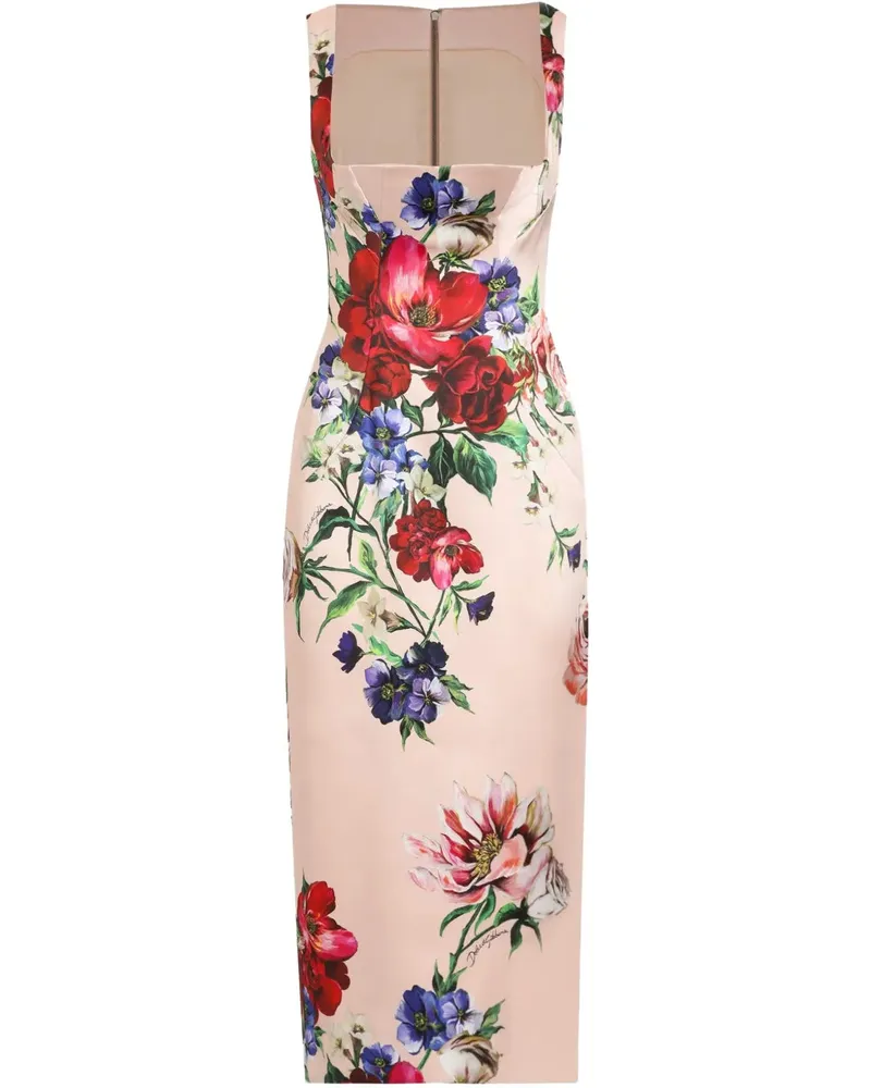 Dolce & Gabbana Floral Midi Kleid H25pr