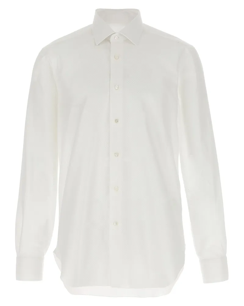 BARBA Wabenhemd White