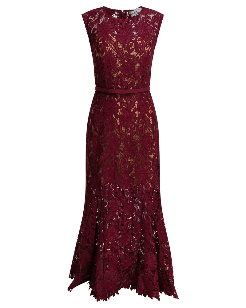 Self-Portrait Etui-Midikleid mit Spitze von Red