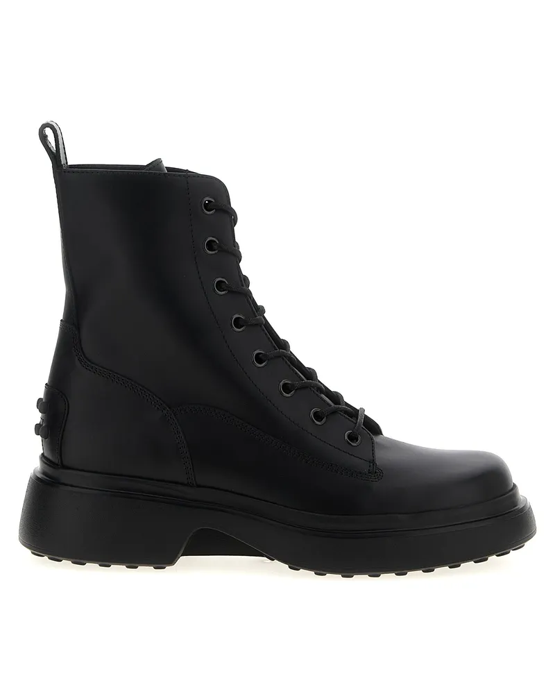TOD'S Tod 's Lederkampfstiefel Black