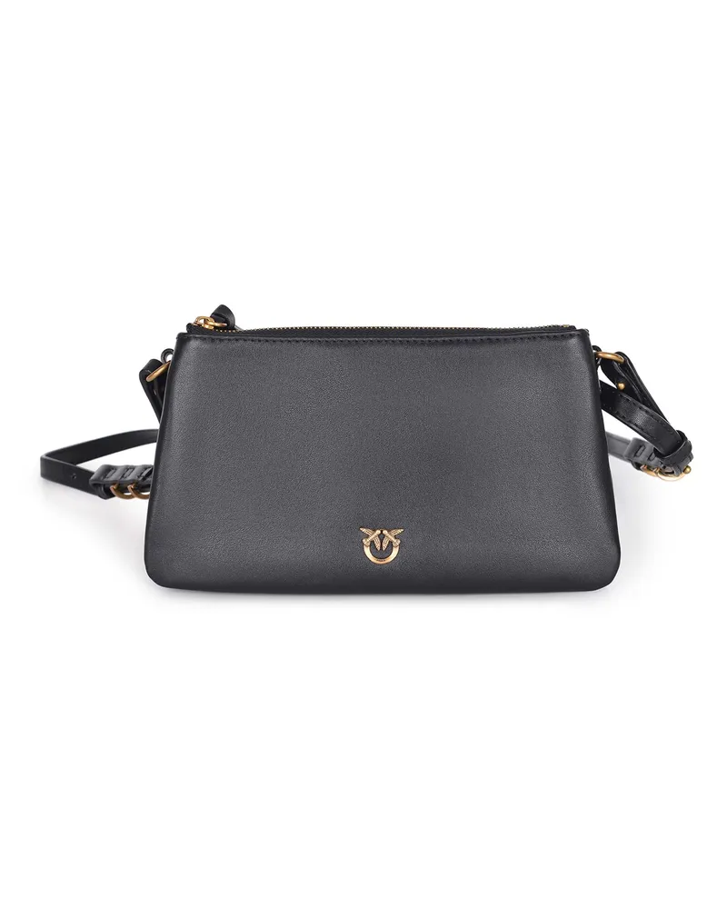 Pinko Double Mini' Bag aus Leder Black