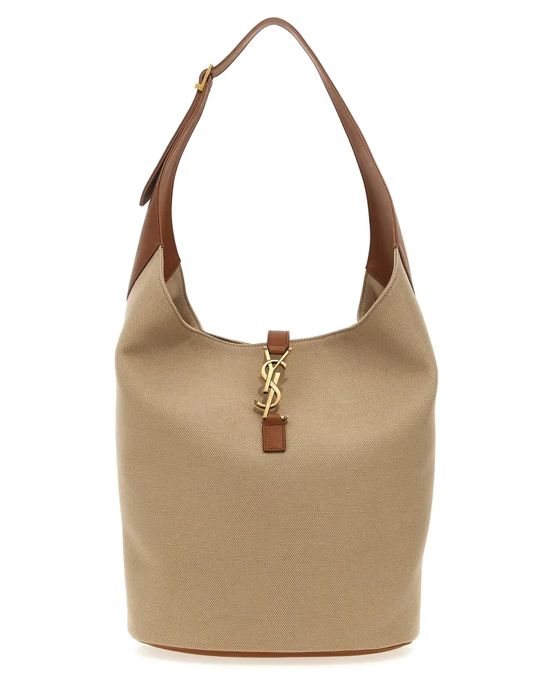 Saint Laurent Le 5 à 7 Hobo“ Umhängetasche Beige