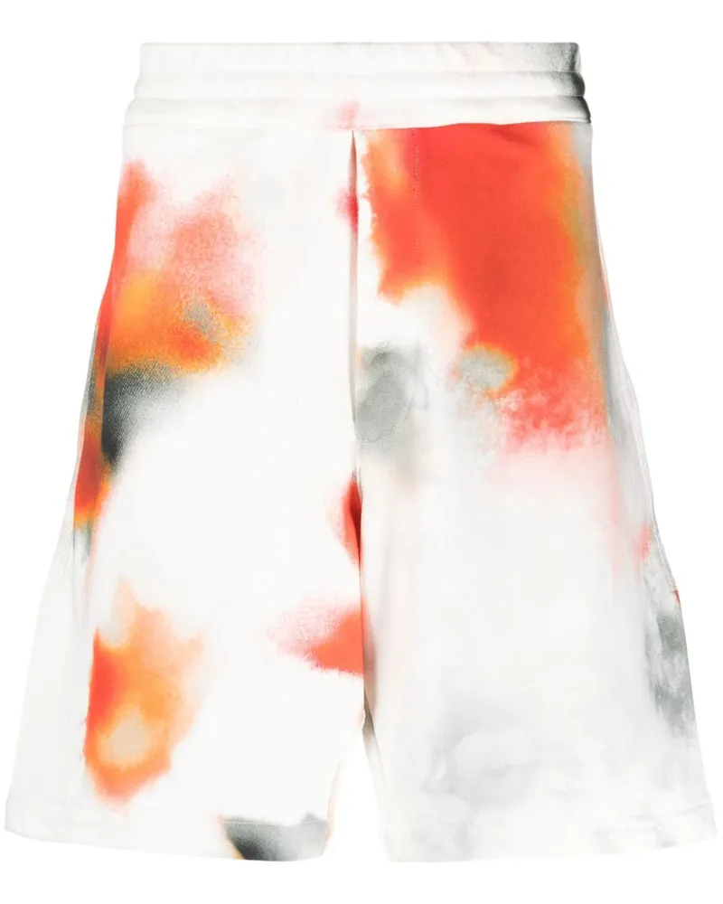 Alexander McQueen Alexander MC Queen Dunkelblüte Baumwollshorts White