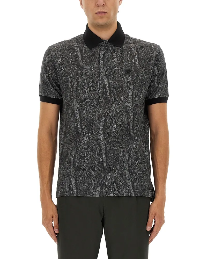 Etro Polo -Shirt mit Druck Black