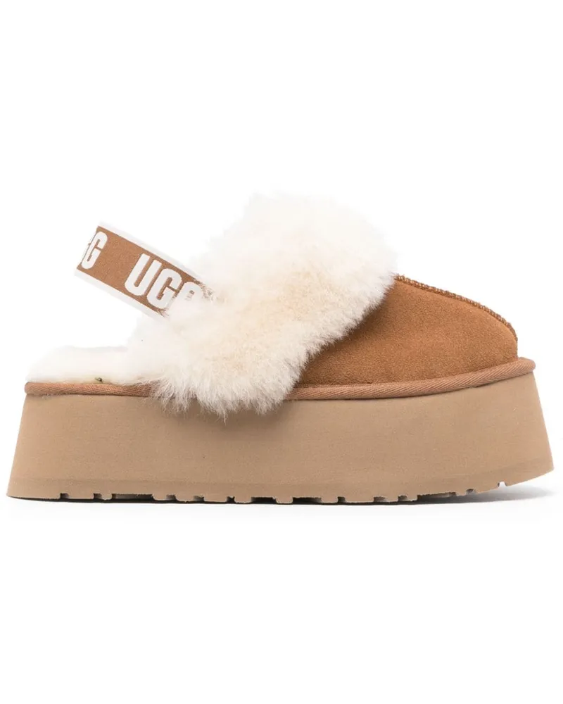 UGG Funkette Pantoffeln Beige