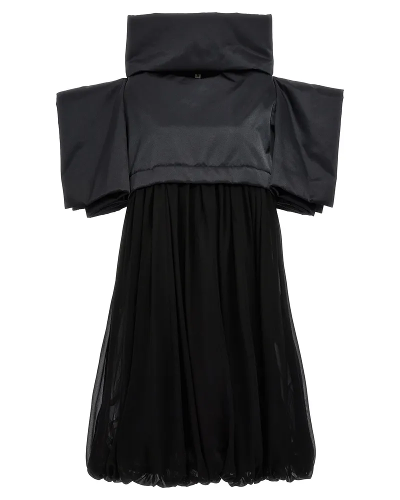 Comme des Garçons zwei Materialkleid Black