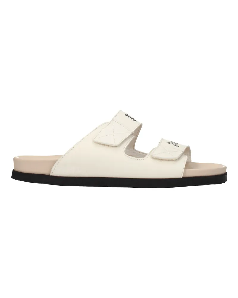 Palm Angels Hausschuhe und Hufe Männer Leder beige/schwarz -