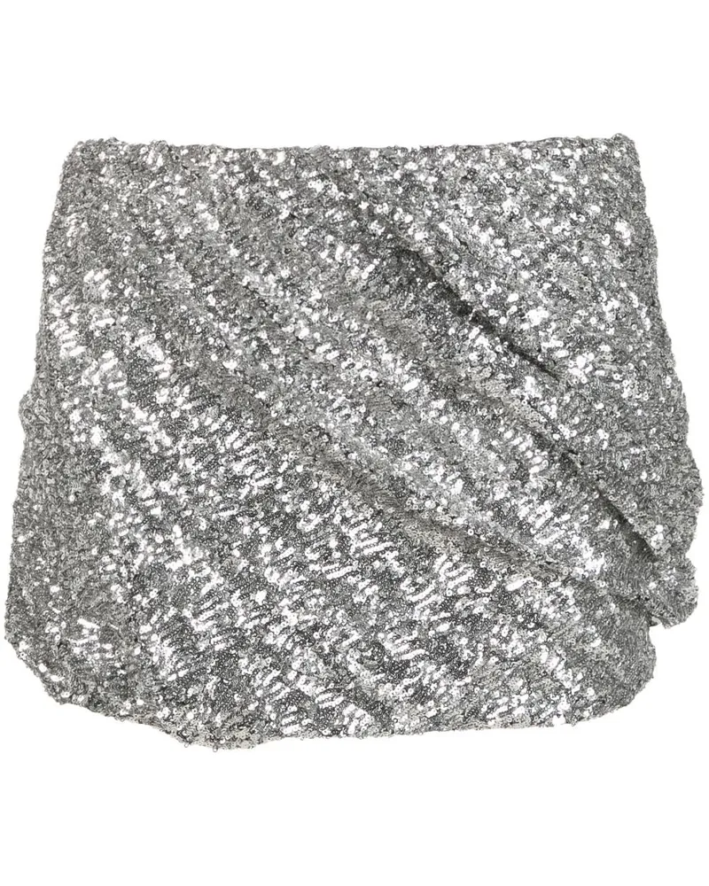 ATTICO Der Attico -Paillon -Minirock Silver