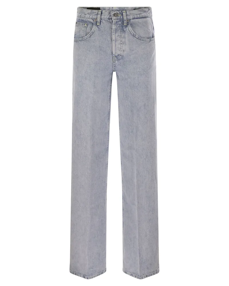 Dondup Jacklyn Wide Leg Jeans in festem Denim Lyocell Light