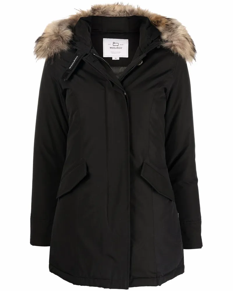Woolrich Arctic Parka mit abnehmbarem Waschbärfell White