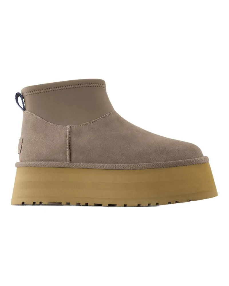 UGG W klassische Mini -Daucher -Stiefel  Leder braun Brown