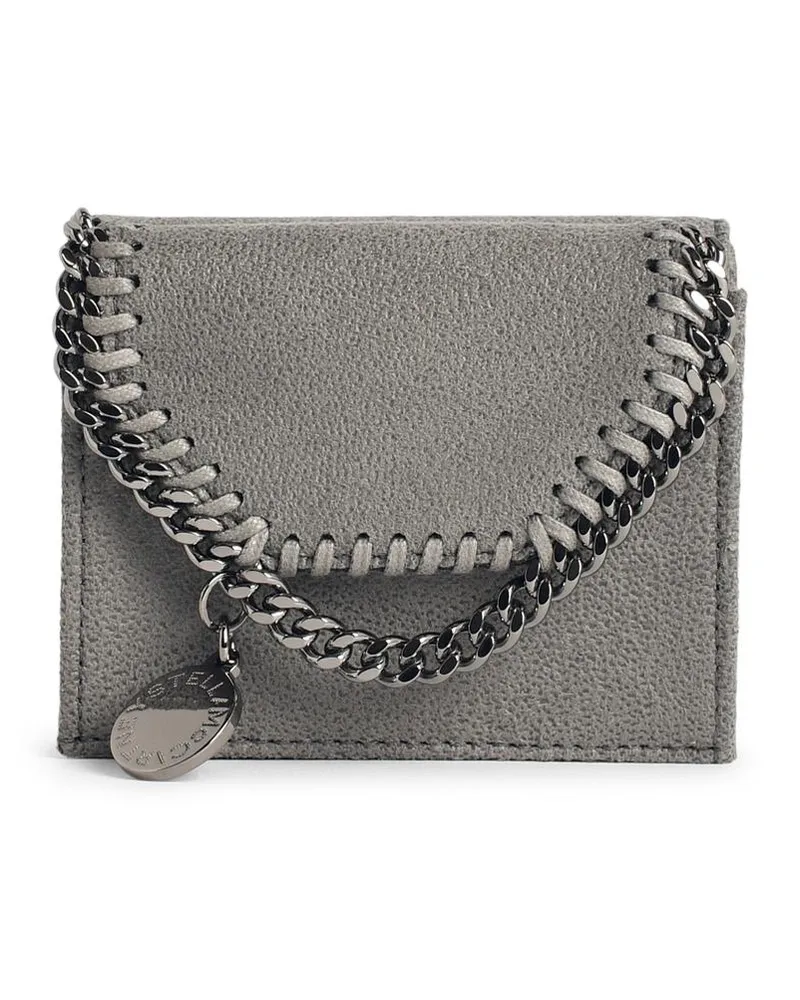 Stella McCartney Stella Mc Cartney „Falabella Tri Fold“-Geldbörse in „Shaggy Deer“-Grau Grey