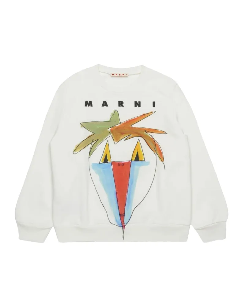 Marni Sweatshirt mit Logo und Design Multicolour