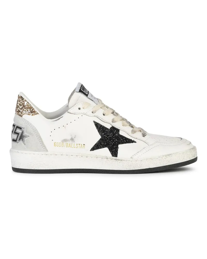 Golden Goose Ball Star' White Lear Sneakers White